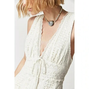 NWT Free People Running Through My Mind Maxi Dress White Lace